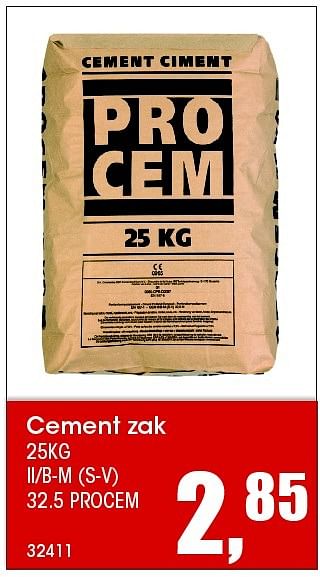 Aanbiedingen Cement zak - PROCEM - Geldig van 26/02/2016 tot 31/03/2016 bij Multi Bazar