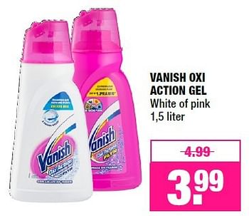 Aanbiedingen Vanish oxi action gel white of pink - Vanish - Geldig van 29/02/2016 tot 13/03/2016 bij Big Bazar