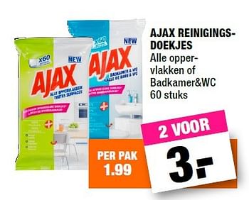 Aanbiedingen Ajax reinigingsdoekjes - Ajax - Geldig van 29/02/2016 tot 13/03/2016 bij Big Bazar