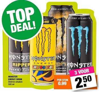 Aanbiedingen Monster energy drink - Monster - Geldig van 29/02/2016 tot 13/03/2016 bij Big Bazar