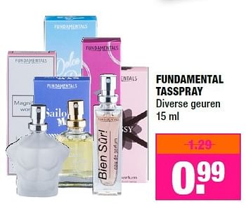 Aanbiedingen Fundamental tasspray - FUNDAMENTALS - Geldig van 29/02/2016 tot 13/03/2016 bij Big Bazar