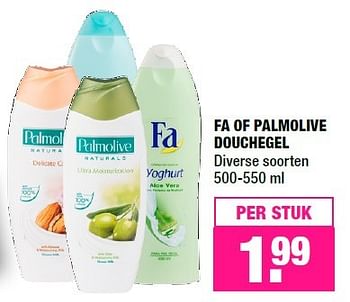 Aanbiedingen Fa of palmolive douchegel - Fa - Geldig van 29/02/2016 tot 13/03/2016 bij Big Bazar