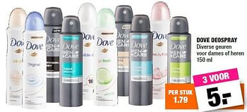 Aanbiedingen Dove deospray - Dove - Geldig van 29/02/2016 tot 13/03/2016 bij Big Bazar