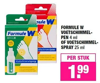 Aanbiedingen Formule w voetschimmelpen of voetschimmelspray - Formule  W - Geldig van 29/02/2016 tot 13/03/2016 bij Big Bazar