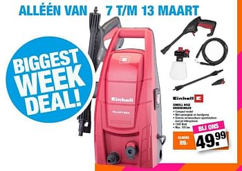 Aanbiedingen Einhell hoge drukreiniger - Einhell - Geldig van 29/02/2016 tot 13/03/2016 bij Big Bazar