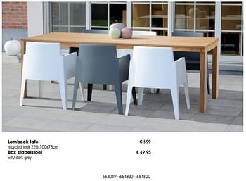 Aanbiedingen Box stapelstoel - Huismerk - Multi Bazar - Geldig van 09/03/2016 tot 30/06/2016 bij Multi Bazar