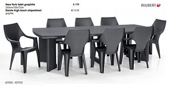 Aanbiedingen New york tafel graphite - Allibert - Geldig van 09/03/2016 tot 30/06/2016 bij Multi Bazar