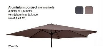 Aanbiedingen Aluminium parasol - Huismerk - Multi Bazar - Geldig van 09/03/2016 tot 30/06/2016 bij Multi Bazar