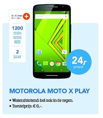 Aanbiedingen Motorola moto x play - Motorola - Geldig van 29/02/2016 tot 31/03/2016 bij Coolblue