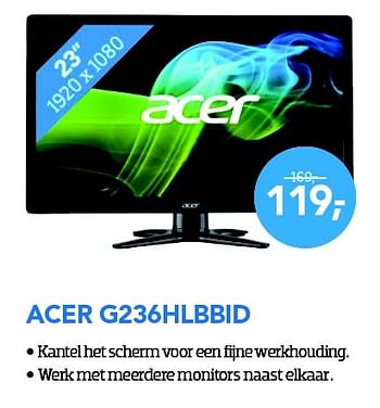 Aanbiedingen Acer g236hlbbid - Acer - Geldig van 29/02/2016 tot 31/03/2016 bij Coolblue