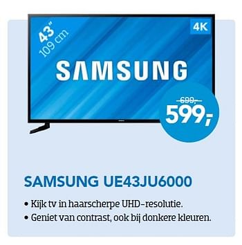 Aanbiedingen Samsung ue43ju6000 - Samsung - Geldig van 29/02/2016 tot 31/03/2016 bij Coolblue