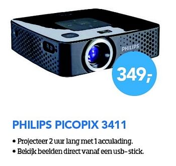 Aanbiedingen Philips picopix 3411 - Philips - Geldig van 29/02/2016 tot 31/03/2016 bij Coolblue