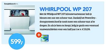 Aanbiedingen Whirlpool wp 207 - Whirlpool - Geldig van 29/02/2016 tot 31/03/2016 bij Coolblue