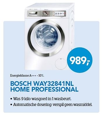 Aanbiedingen Bosch way32841nl home professional - Bosch - Geldig van 29/02/2016 tot 31/03/2016 bij Coolblue