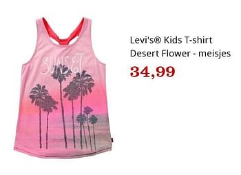 Aanbiedingen Levi`s kids t-shirt desert flower - meisjes - Levi's Jeans - Geldig van 07/03/2016 tot 28/03/2016 bij Bol