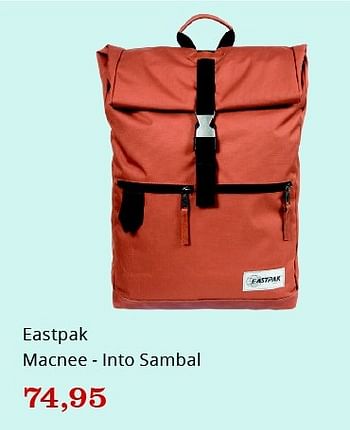 Aanbiedingen Eastpak macnee - into sambal - Eastpak - Geldig van 07/03/2016 tot 28/03/2016 bij Bol