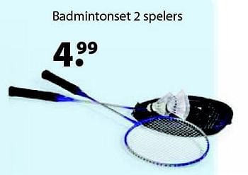 Aanbiedingen Badmintonset 2 spelers - Huismerk - Multi Bazar - Geldig van 14/03/2016 tot 03/04/2016 bij Multi Bazar