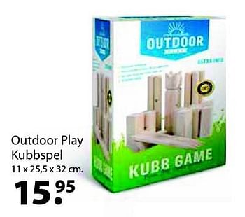 Aanbiedingen Outdoor play kubbspel - OUTDOOR - Geldig van 14/03/2016 tot 03/04/2016 bij Multi Bazar