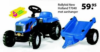 Aanbiedingen Rollykid new holland t7040 met aanhanger - Rolly toys - Geldig van 14/03/2016 tot 03/04/2016 bij Multi Bazar