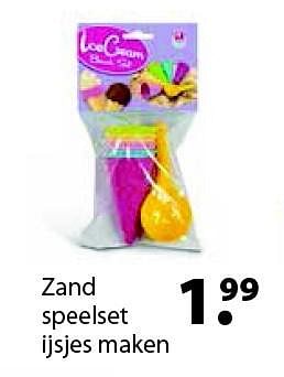 Aanbiedingen Zand speelset ijsjes maken - Androni Giocattoli - Geldig van 14/03/2016 tot 03/04/2016 bij Multi Bazar