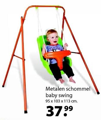 Aanbiedingen Metalen schommel baby swing - Huismerk - Multi Bazar - Geldig van 14/03/2016 tot 03/04/2016 bij Multi Bazar