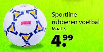 Aanbiedingen Sportline rubberen voetbal - Huismerk - Multi Bazar - Geldig van 14/03/2016 tot 03/04/2016 bij Multi Bazar