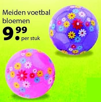 Aanbiedingen Meiden voetbal bloemen - Huismerk - Multi Bazar - Geldig van 14/03/2016 tot 03/04/2016 bij Multi Bazar