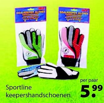 Aanbiedingen Sportline keepershandschoenen - Huismerk - Multi Bazar - Geldig van 14/03/2016 tot 03/04/2016 bij Multi Bazar