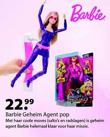 Aanbiedingen Barbie geheim agent pop - Mattel - Geldig van 14/03/2016 tot 03/04/2016 bij Multi Bazar