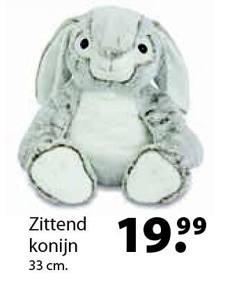 Aanbiedingen Zittend konijn - Nicotoy - Geldig van 14/03/2016 tot 03/04/2016 bij Multi Bazar
