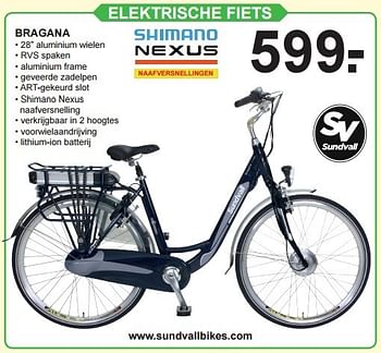 Aanbiedingen Elektrische fiets bragana - Sundvall - Geldig van 14/03/2016 tot 03/04/2016 bij Van Cranenbroek