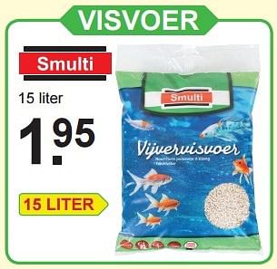 Aanbiedingen Visvoer - Smulti - Geldig van 14/03/2016 tot 03/04/2016 bij Van Cranenbroek