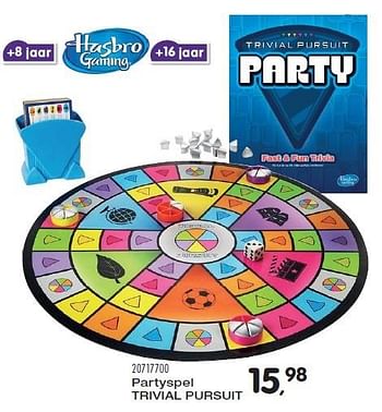 Aanbiedingen Partyspel trivial pursuit - Hasbro - Geldig van 15/03/2016 tot 19/04/2016 bij Supra Bazar