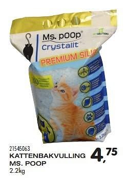 Aanbiedingen Kattenbakvulling ms. poop - Ms. Poop - Geldig van 15/03/2016 tot 19/04/2016 bij Supra Bazar