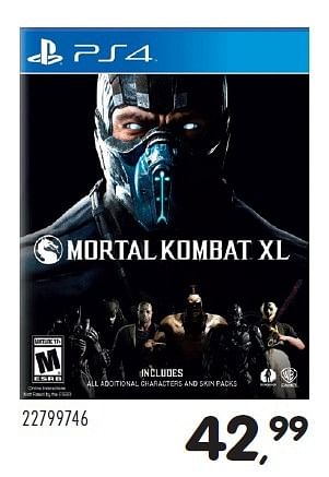 Aanbiedingen Mortal kombat xl - Warner Brothers Interactive Entertainment - Geldig van 15/03/2016 tot 19/04/2016 bij Supra Bazar