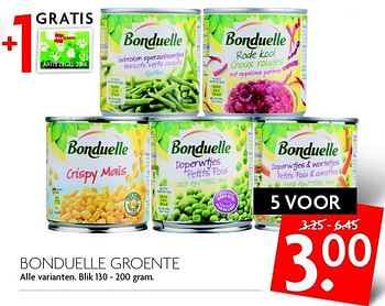 Aanbiedingen Bonduelle groente - Bonduelle - Geldig van 13/03/2016 tot 19/03/2016 bij Deka Markt