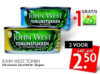 Aanbiedingen John west tonijn - John West - Geldig van 13/03/2016 tot 19/03/2016 bij Deka Markt