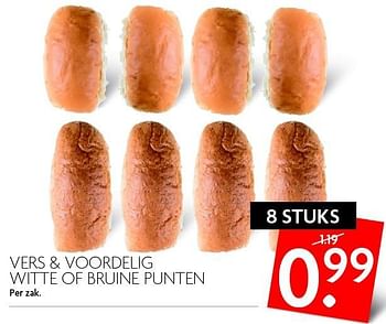 Aanbiedingen Vers + voordelig witte of bruine punten - Huismerk - Deka Markt - Geldig van 13/03/2016 tot 19/03/2016 bij Deka Markt