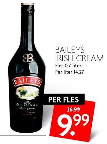 Aanbiedingen Baileys irish cream - Baileys - Geldig van 13/03/2016 tot 19/03/2016 bij Deka Markt