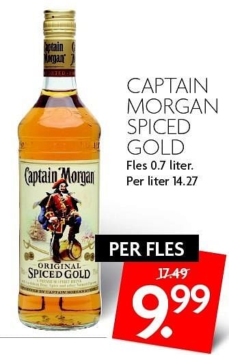 Aanbiedingen Captain morgan spiced gold - Captain Morgan - Geldig van 13/03/2016 tot 19/03/2016 bij Deka Markt