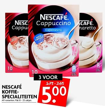 Aanbiedingen Nescafé koffiespecialiteiten - Nescafe - Geldig van 13/03/2016 tot 19/03/2016 bij Deka Markt