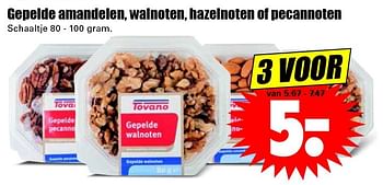 Aanbiedingen Gepelde amandelen, walnoten, hazelnoten of pecannoten - Tovano - Geldig van 13/03/2016 tot 19/03/2016 bij Lekker Doen