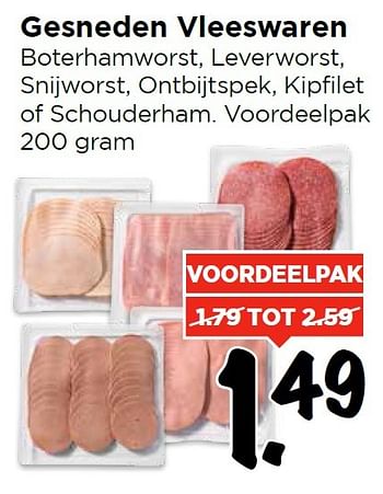 Aanbiedingen Gesneden vleeswaren - Huismerk Vomar - Geldig van 13/03/2016 tot 19/03/2016 bij Vomar