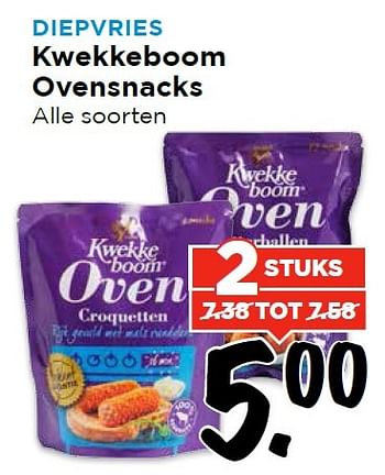 Aanbiedingen Kwekkeboom ovensnacks - KWEKKEBOOM - Geldig van 13/03/2016 tot 19/03/2016 bij Vomar