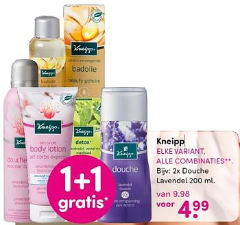 Aanbiedingen Kneipp 2x douche lavendel - Kneipp - Geldig van 07/03/2016 tot 20/03/2016 bij da