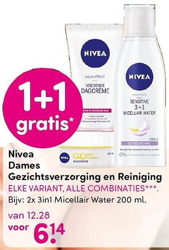 Aanbiedingen Nivea dames gezichtsverzorging en reiniging - Nivea - Geldig van 07/03/2016 tot 20/03/2016 bij da