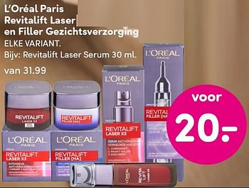 Aanbiedingen L`oréal paris revitalift laser en filler gezichtsverzorging - L'Oreal Paris - Geldig van 07/03/2016 tot 20/03/2016 bij da