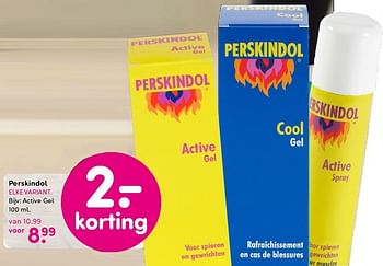 Aanbiedingen Perskindol active gel - Perskindol - Geldig van 07/03/2016 tot 20/03/2016 bij da