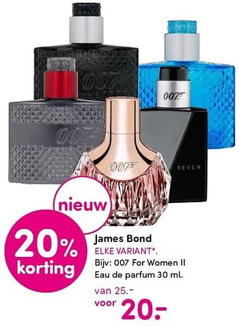 Aanbiedingen James bond 007 for women ii eau de parfum - James Bond - Geldig van 07/03/2016 tot 20/03/2016 bij da