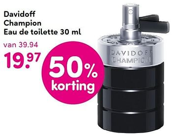 Aanbiedingen Davidoff champion eau de toilette - Davidoff - Geldig van 07/03/2016 tot 20/03/2016 bij da